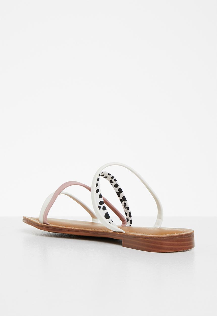 Miss Black - Sicily10 sandal - white & pink 