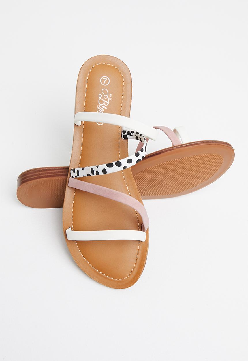 Miss Black - Sicily10 sandal - white & pink 