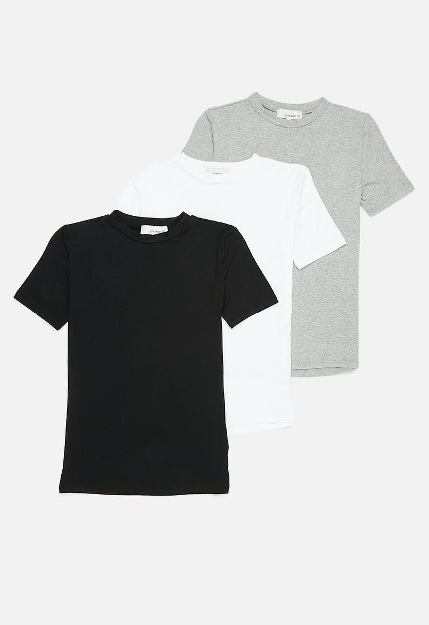 Superbalist - 3 pack fitted crew neck tee - multi 