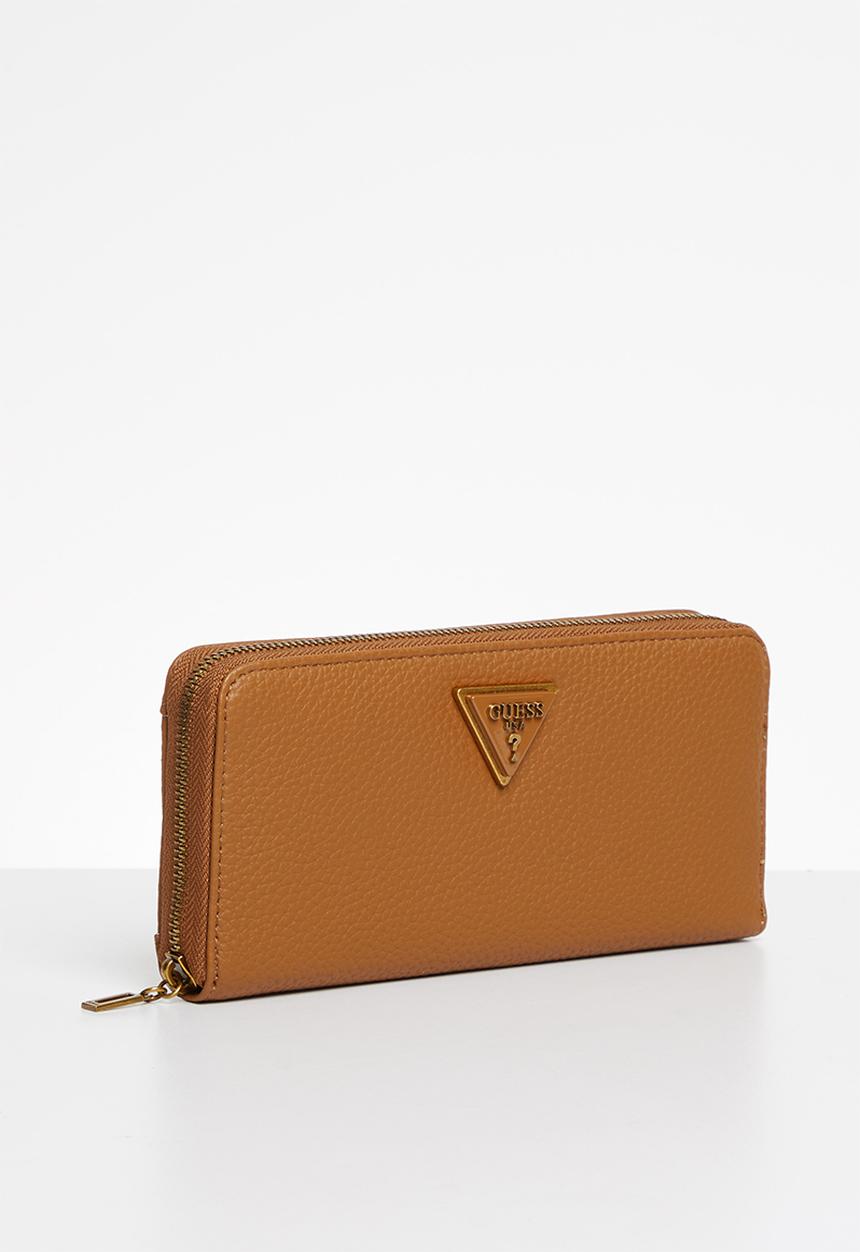 GUESS - Downtown chic slg large zip around - cognac