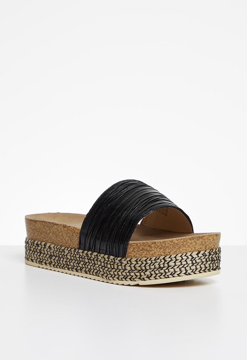 Butterfly Feet - Peacan espadrille flatform sandal - black