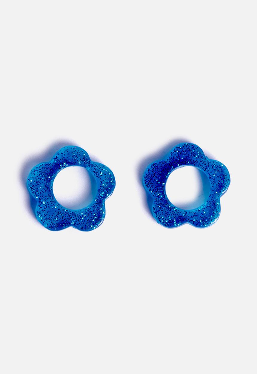 Pina Jewels - Daisy charm - blue glitter