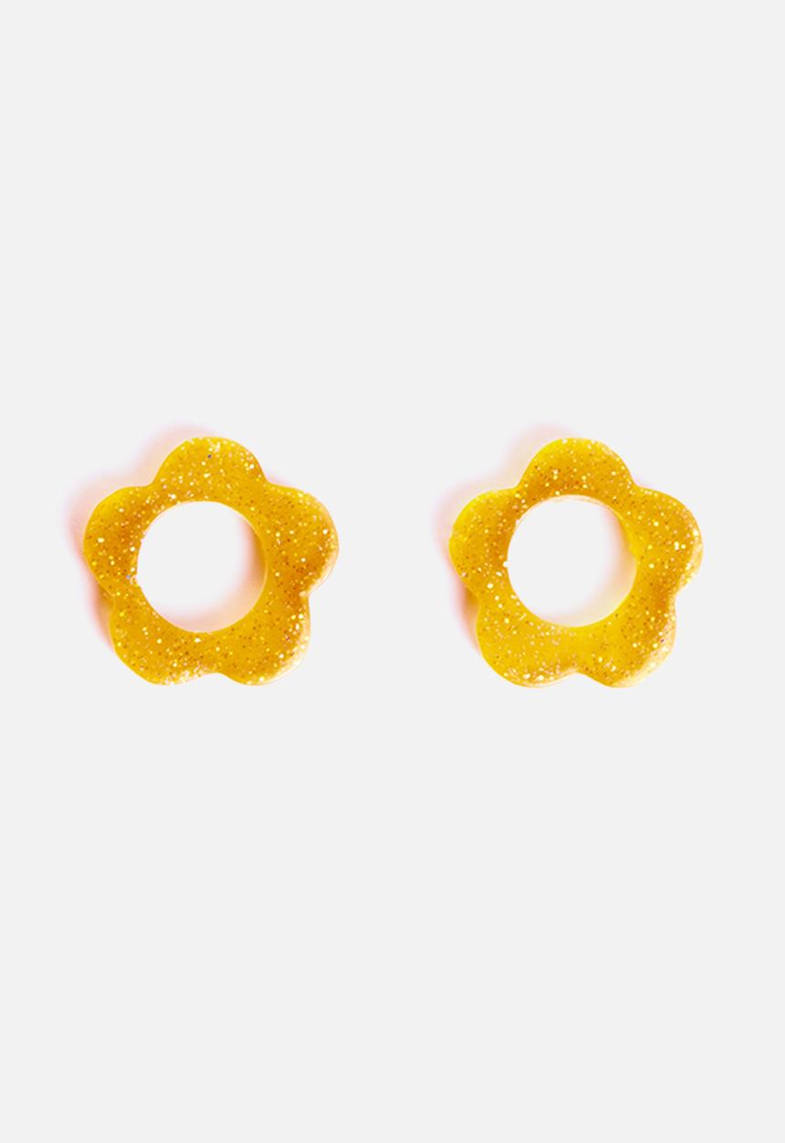 Pina Jewels - Daisy charm - orange glitter