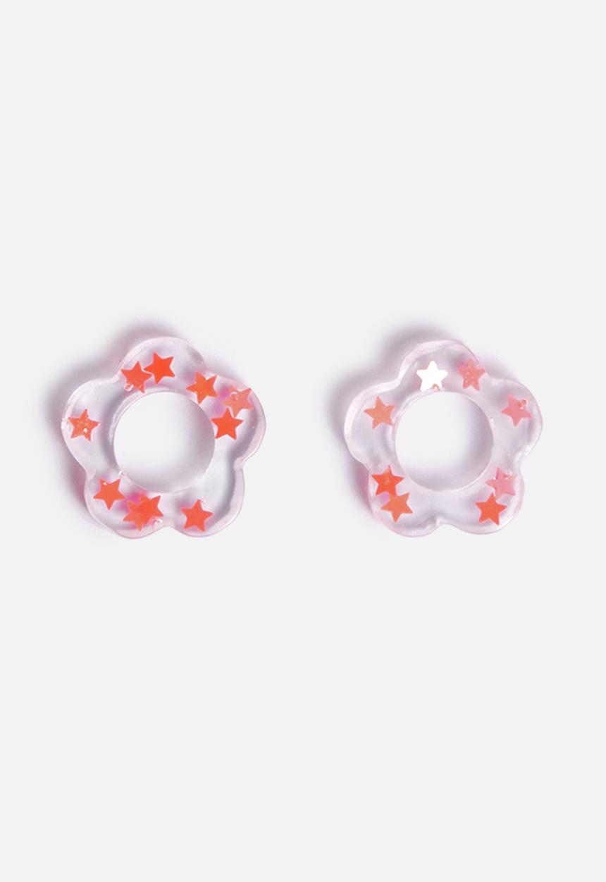 Pina Jewels - Daisy charm - pink star confetti