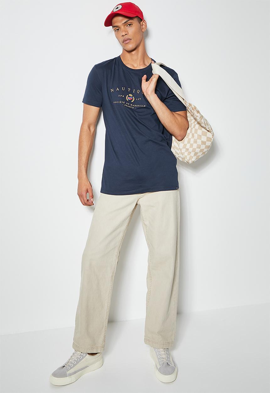 Superbalist - Nate embroidered nautique tee - navy