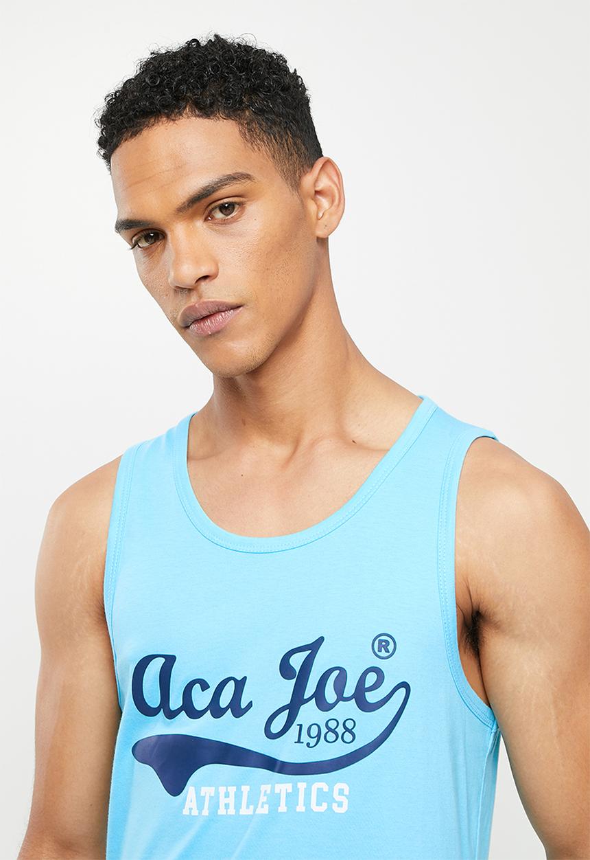 Aca Joe - Hd flat printed vest - button blue