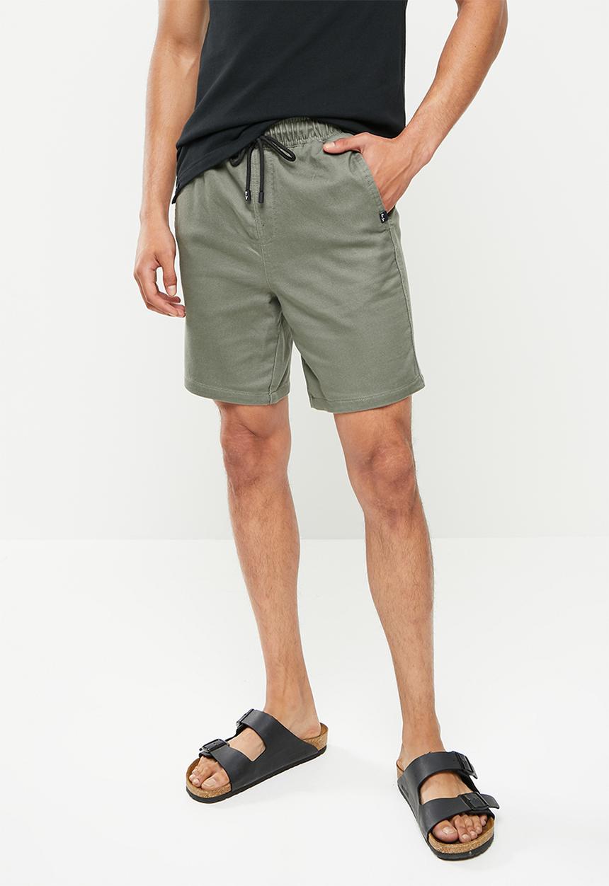 Aca Joe - Cotton poly stretch bermuda shorts - fatigue