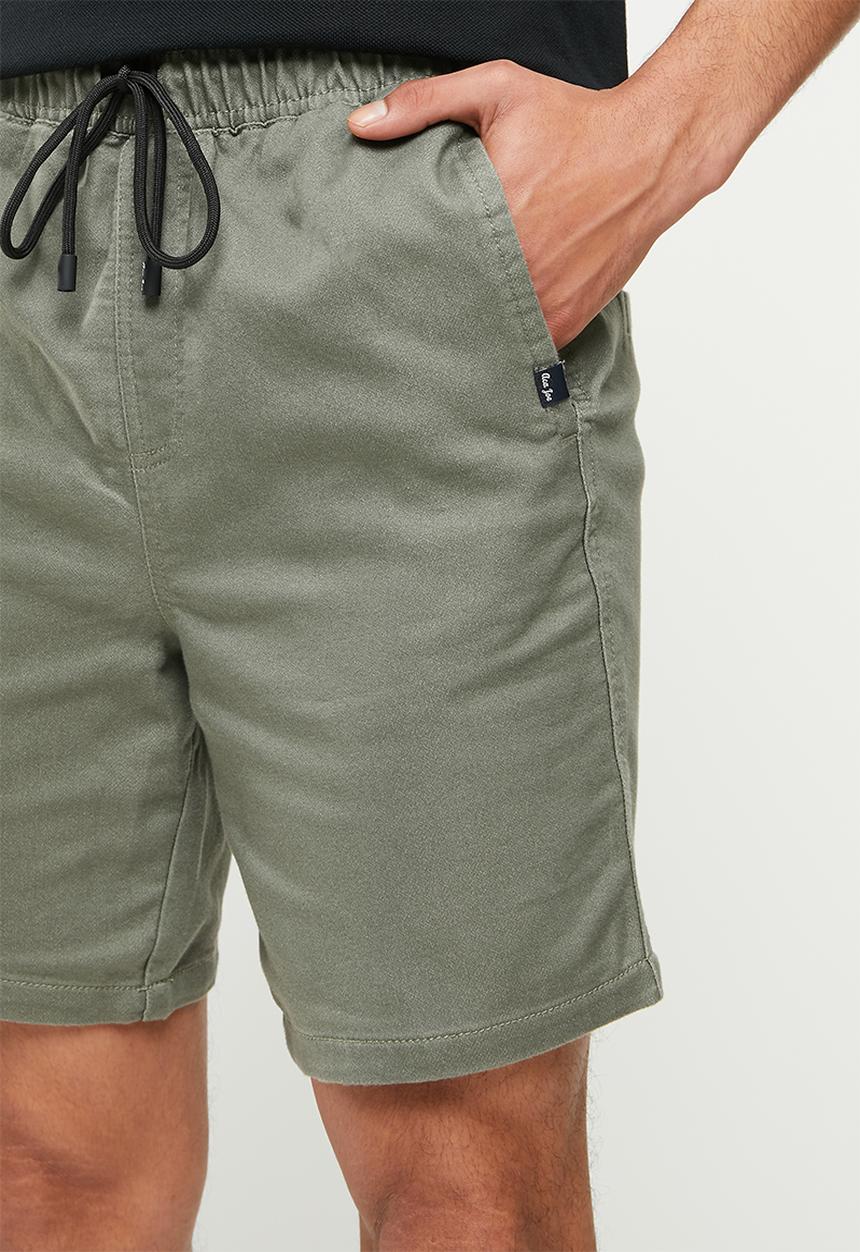 Aca Joe - Cotton poly stretch bermuda shorts - fatigue