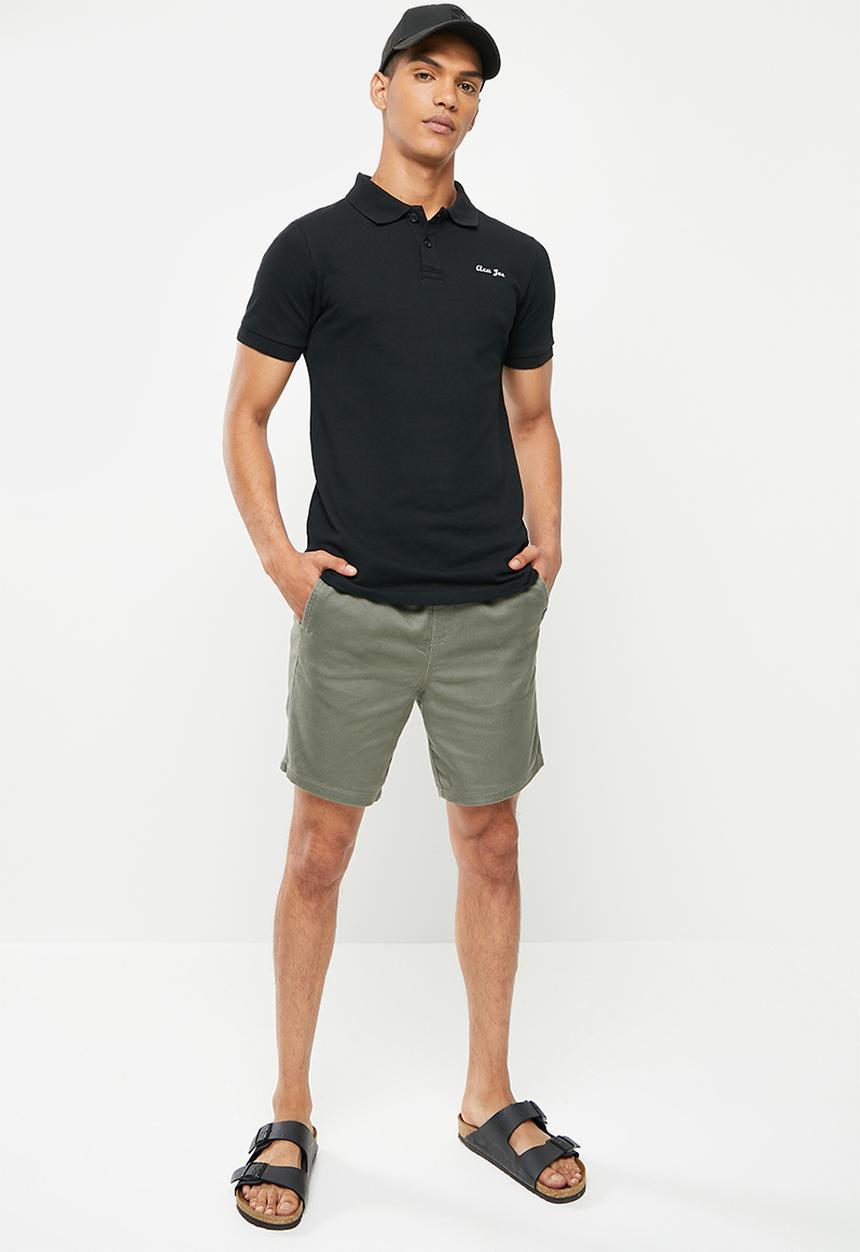 Aca Joe - Cotton poly stretch bermuda shorts - fatigue