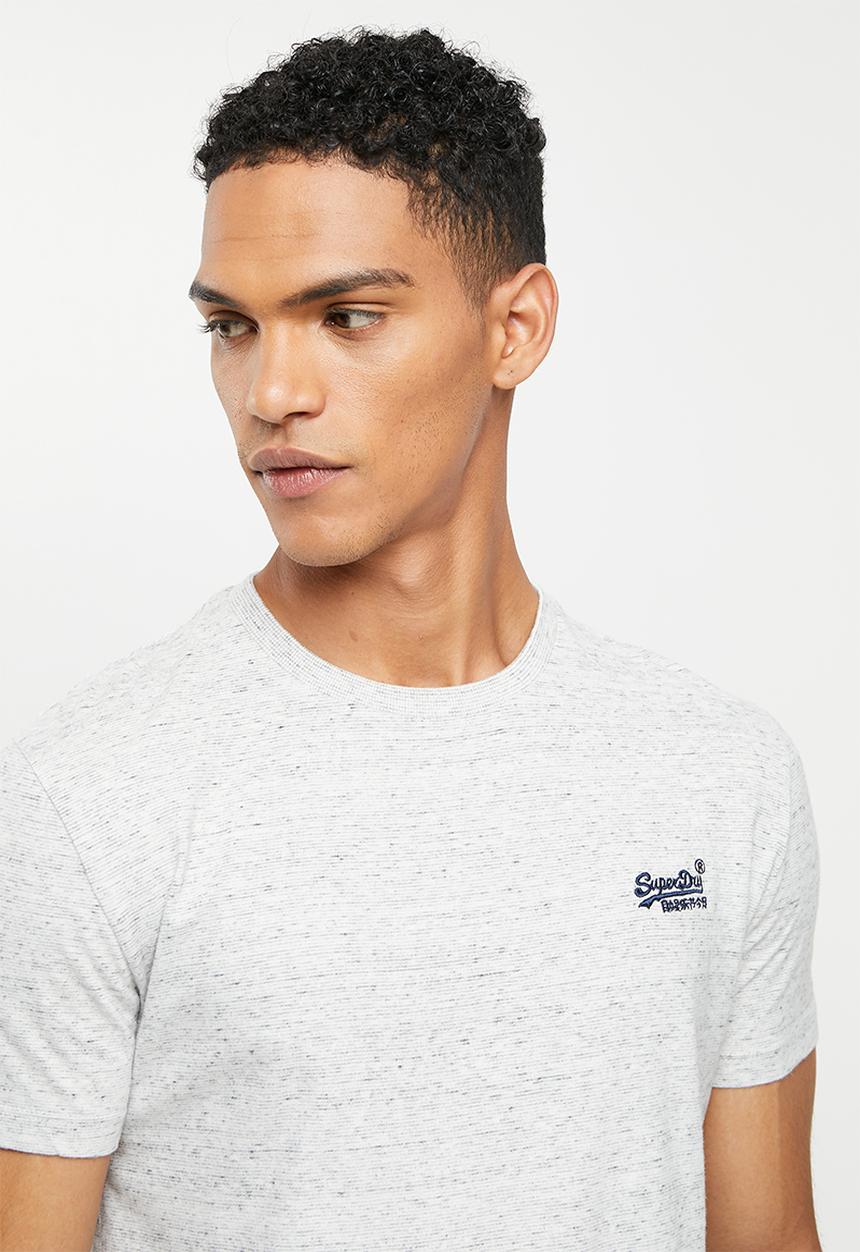 Superdry. - Ol vintage emb tee - silver birch feeder