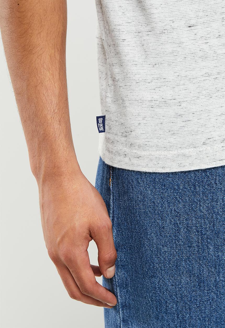 Superdry. - Ol vintage emb tee - silver birch feeder