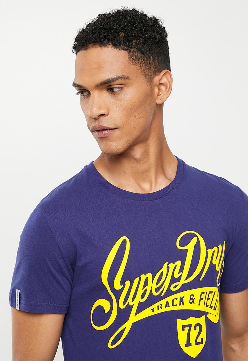 Superdry. - Collegiate graphic tee - supermarine navy