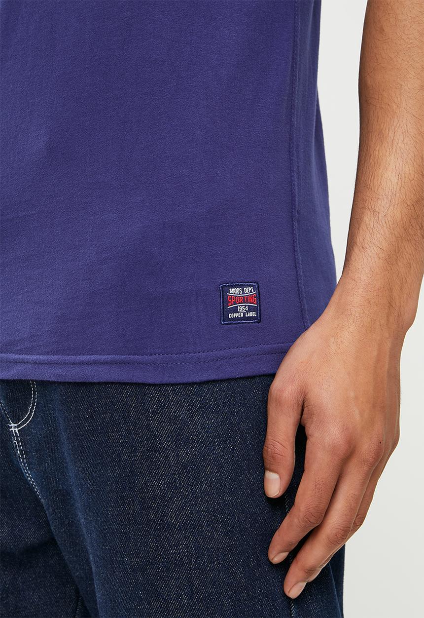 Superdry. - Collegiate graphic tee - supermarine navy
