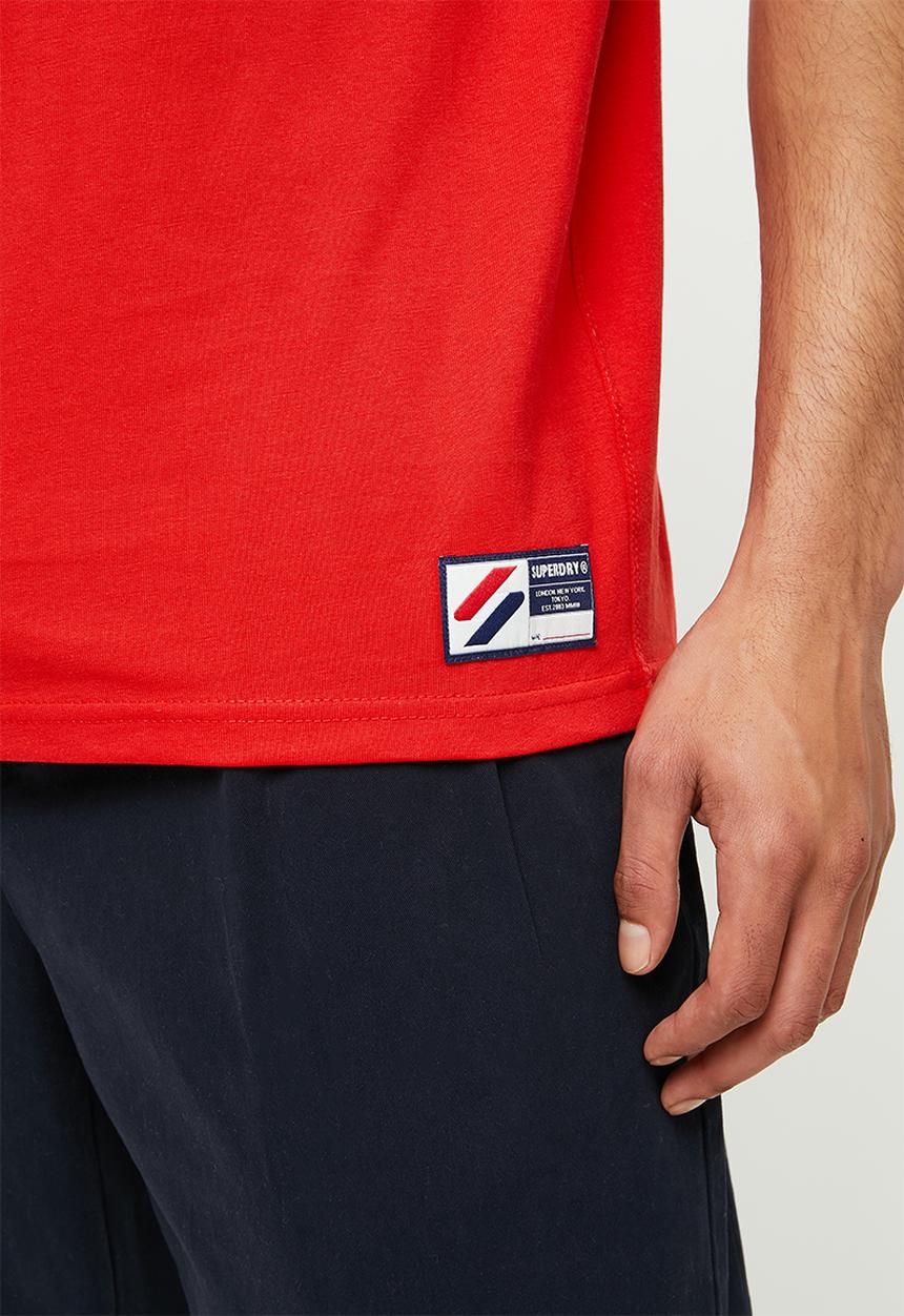 Superdry. - Sportstyle chenille tee - risk red