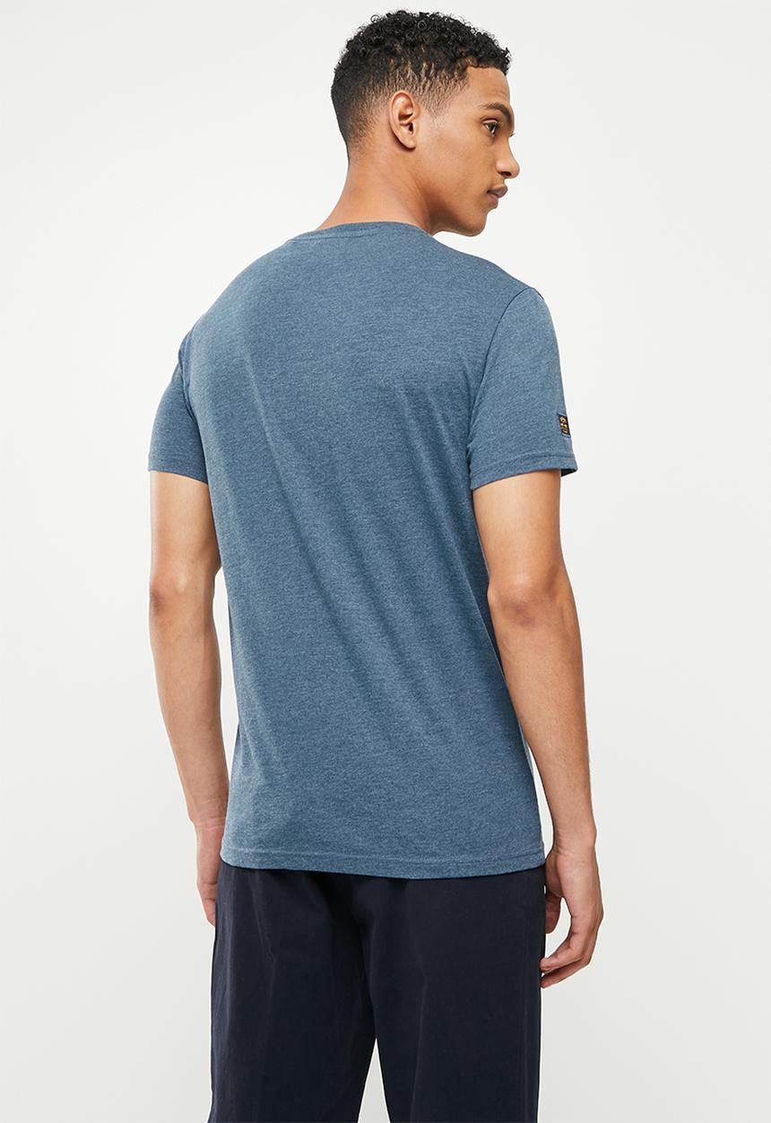 Superdry. - Ss workwear graphic tee - navy marl
