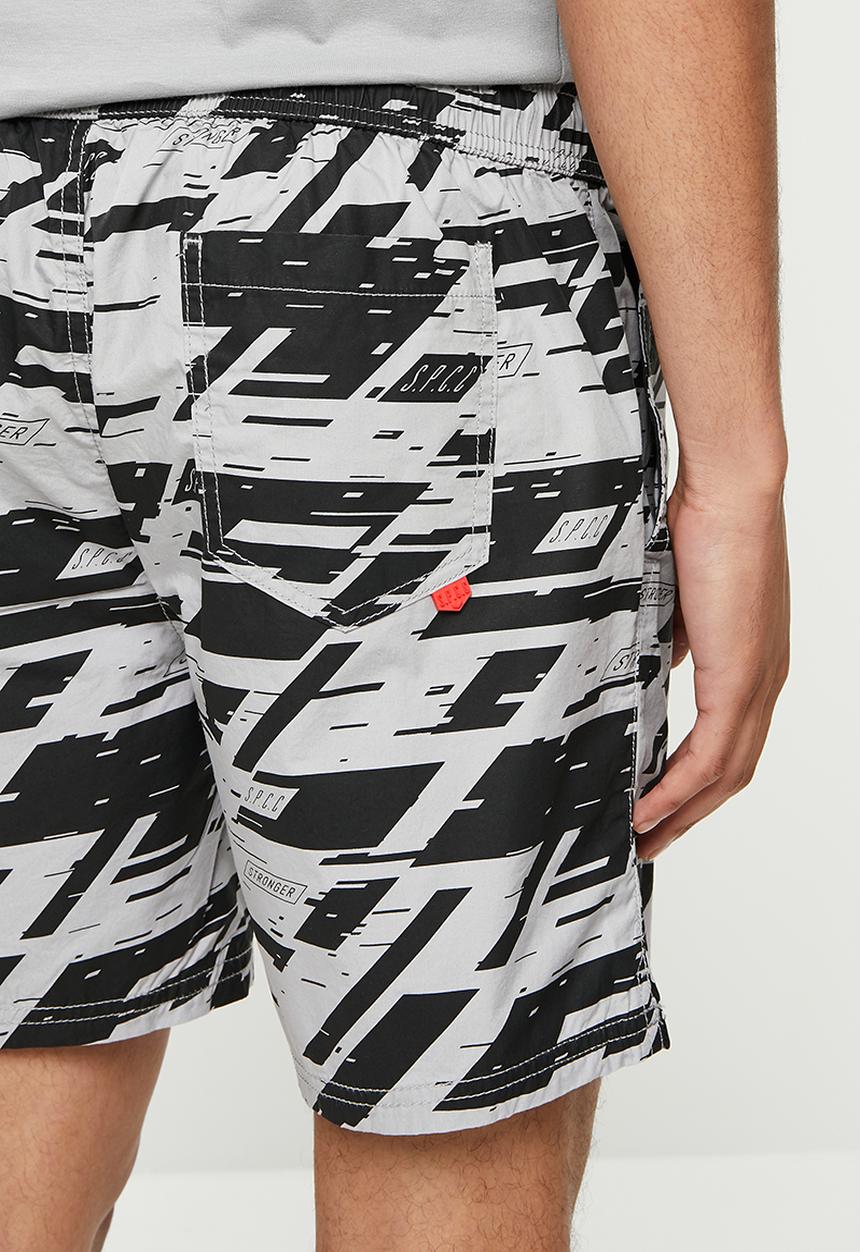 S.P.C.C - Gaudin regular fit elasticated shorts - silver grey