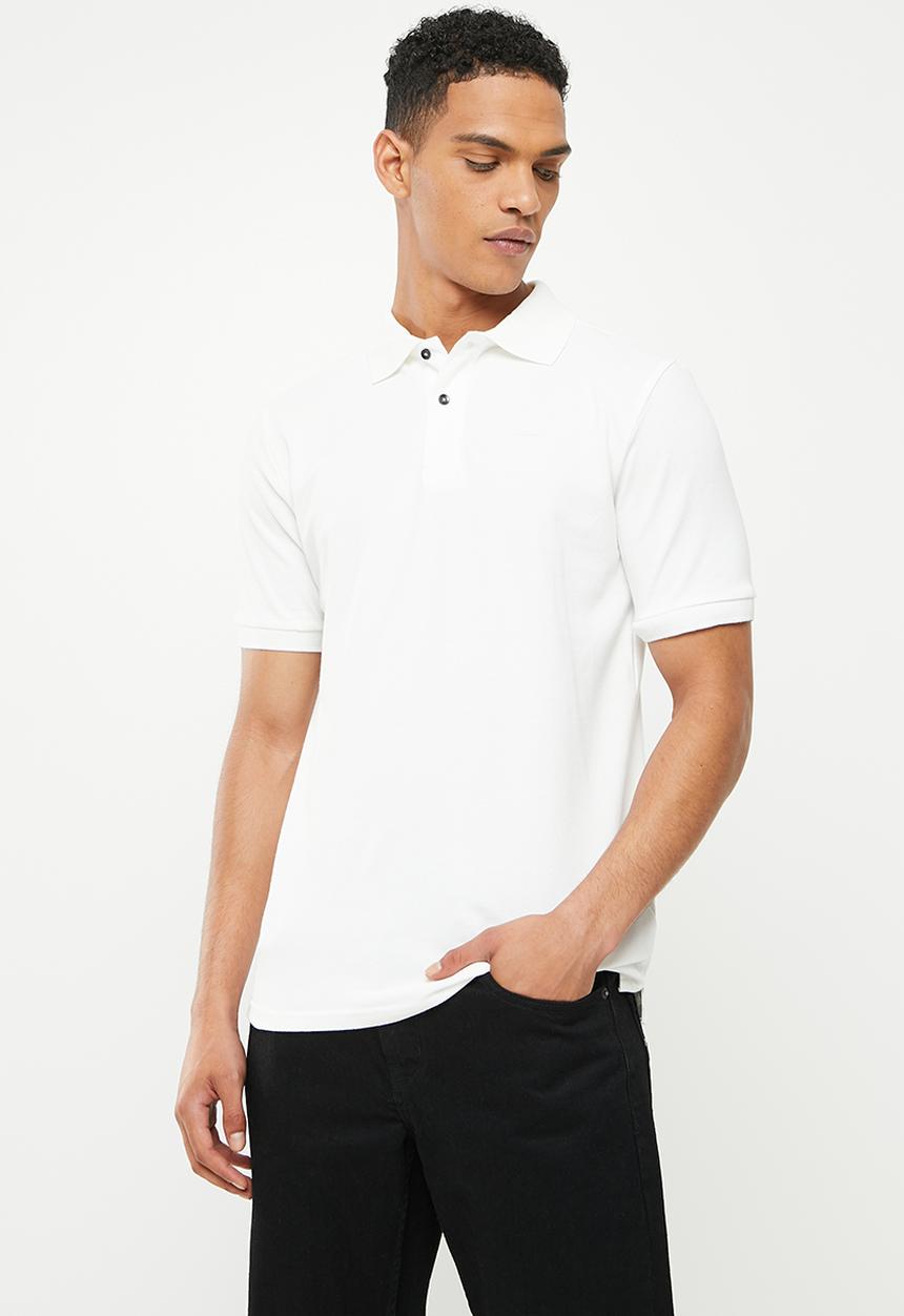 urban° - Urban short sleeve small logo golfer - white
