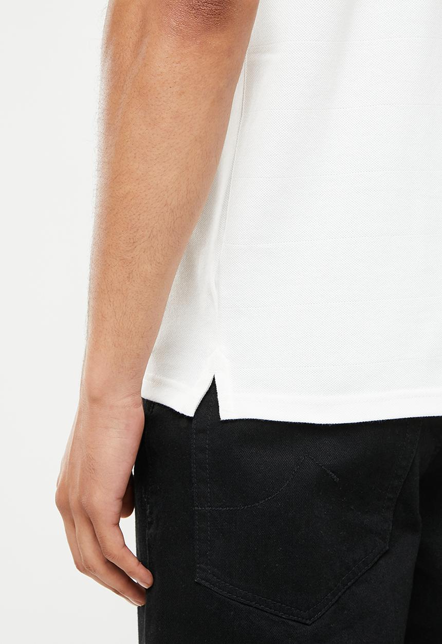 urban° - Urban short sleeve small logo golfer - white