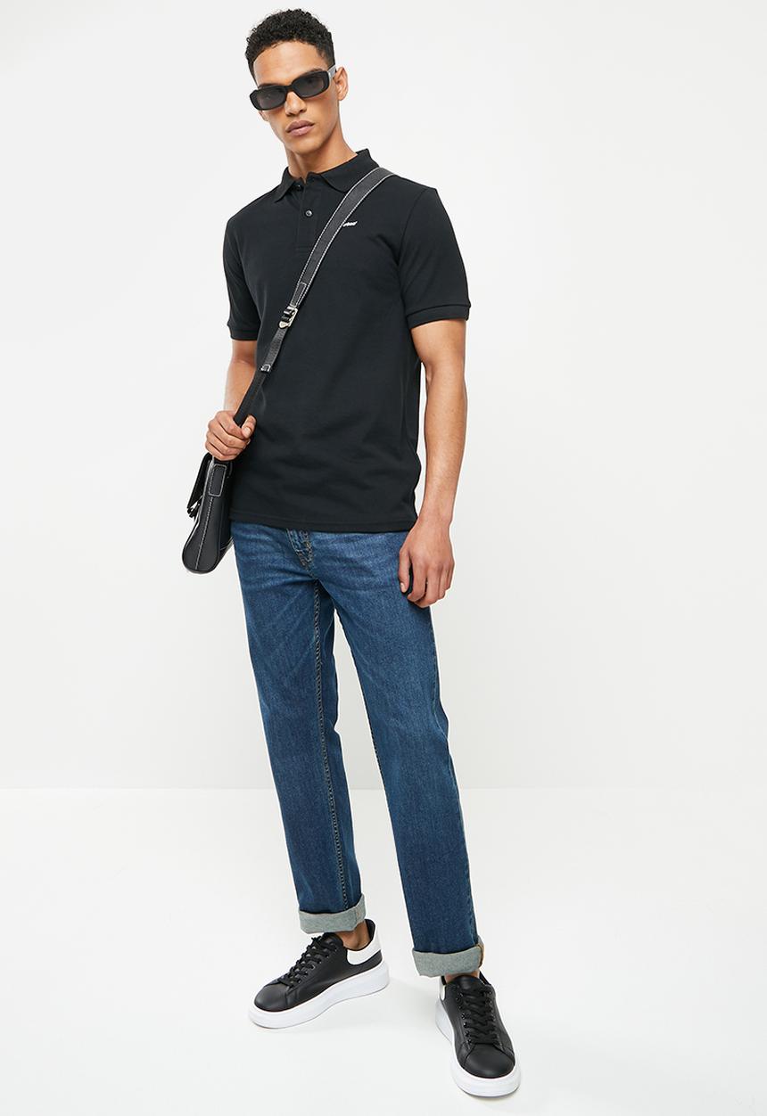urban° - Urban short sleeve small logo golfer - black