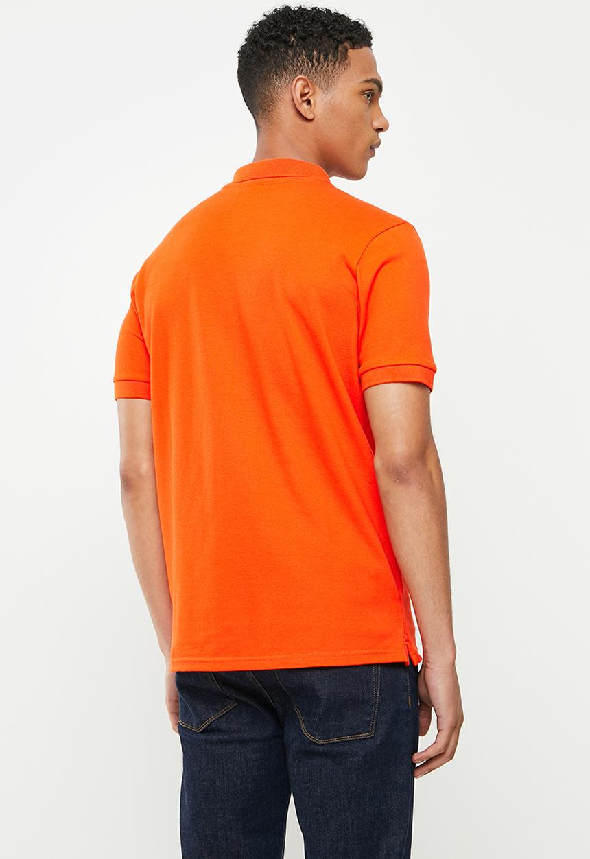 urban° - Urban short sleeve small logo golfer - tangerine