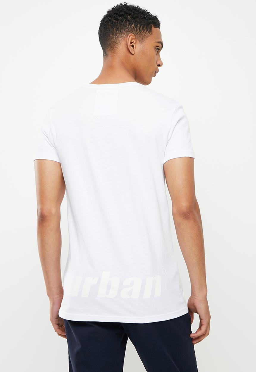 urban° - Oversized printed short sleeve tee - white