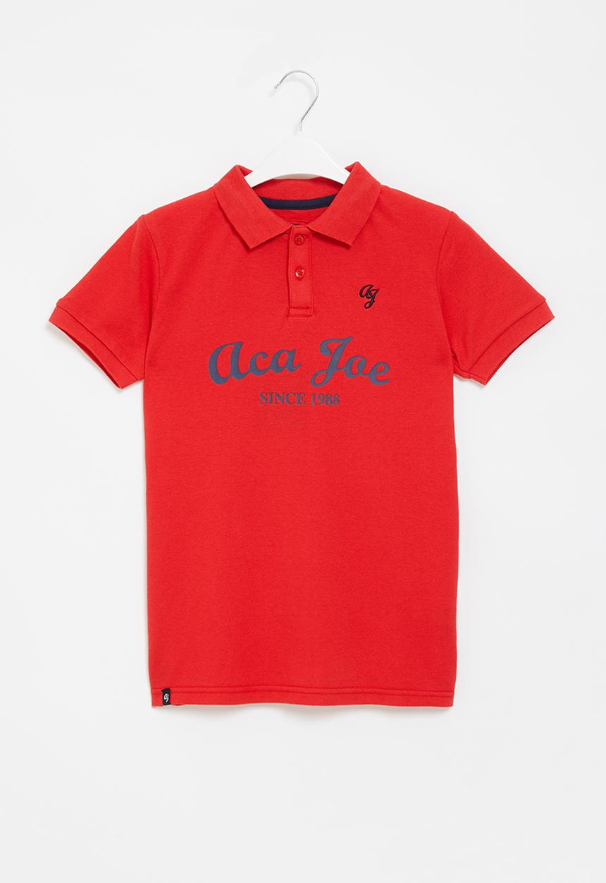 Aca Joe - Boys aca joe flat print golfer - racing red