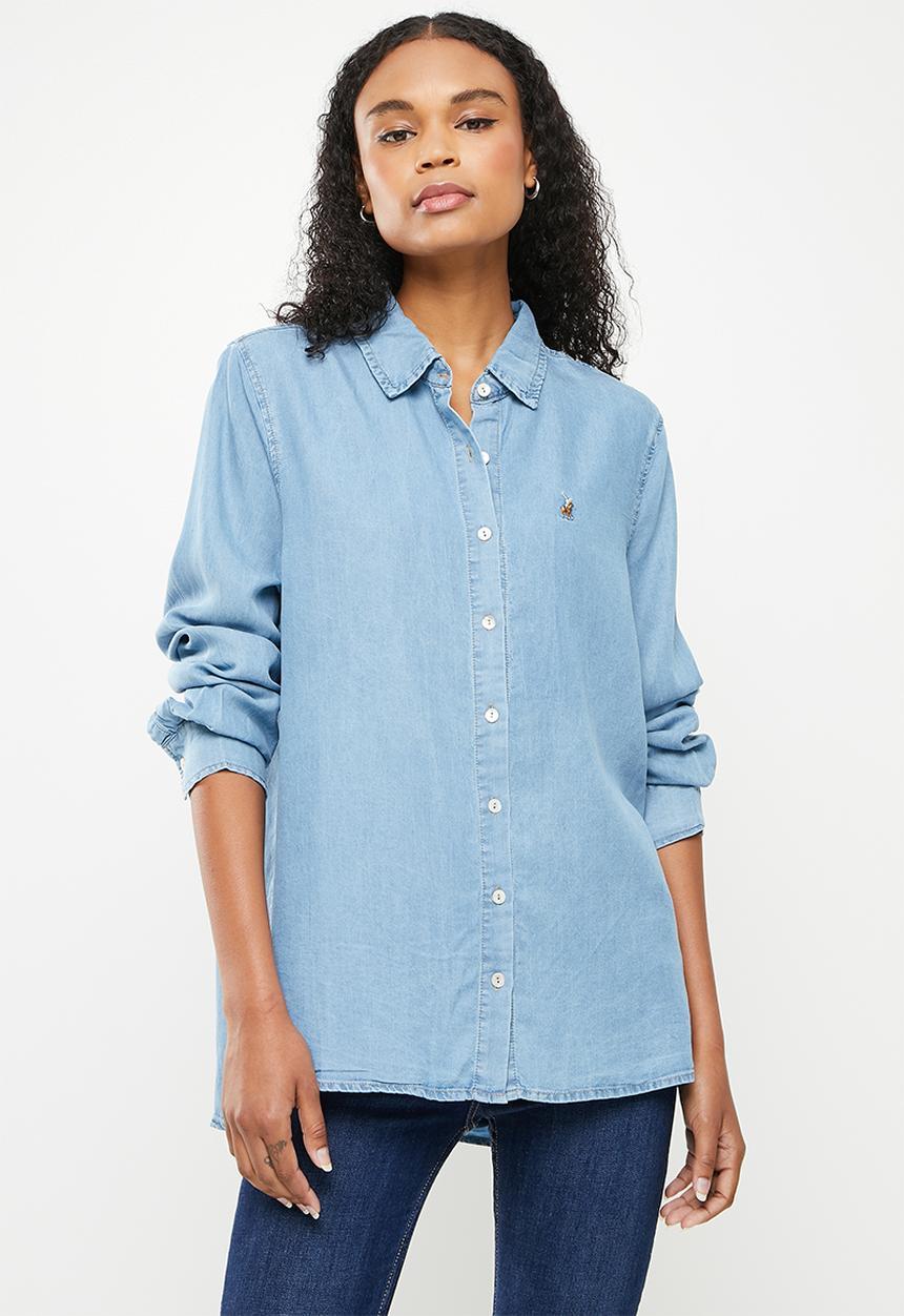 POLO - Janet long sleeve chambray painters shirt - chambray