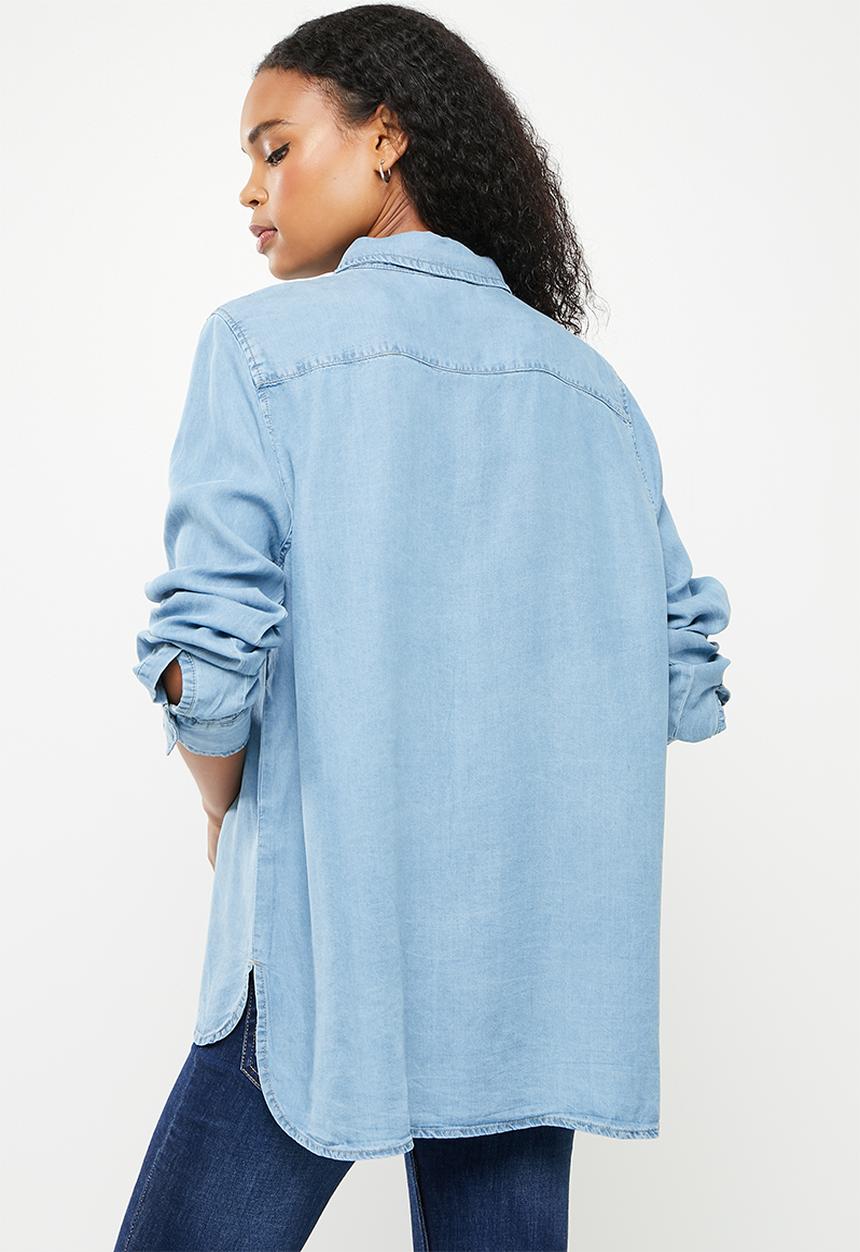 POLO - Janet long sleeve chambray painters shirt - chambray