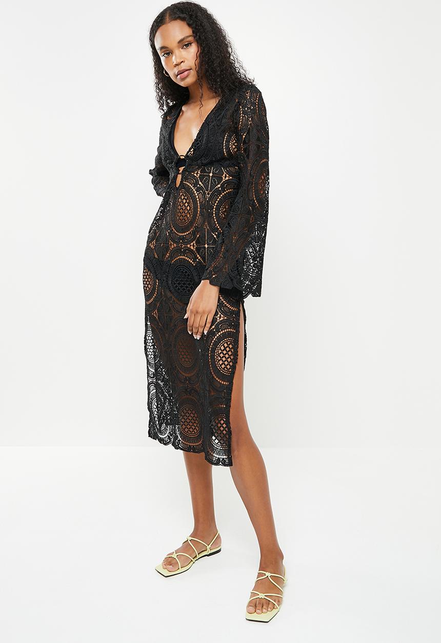Me&B - Lace kaftan - black