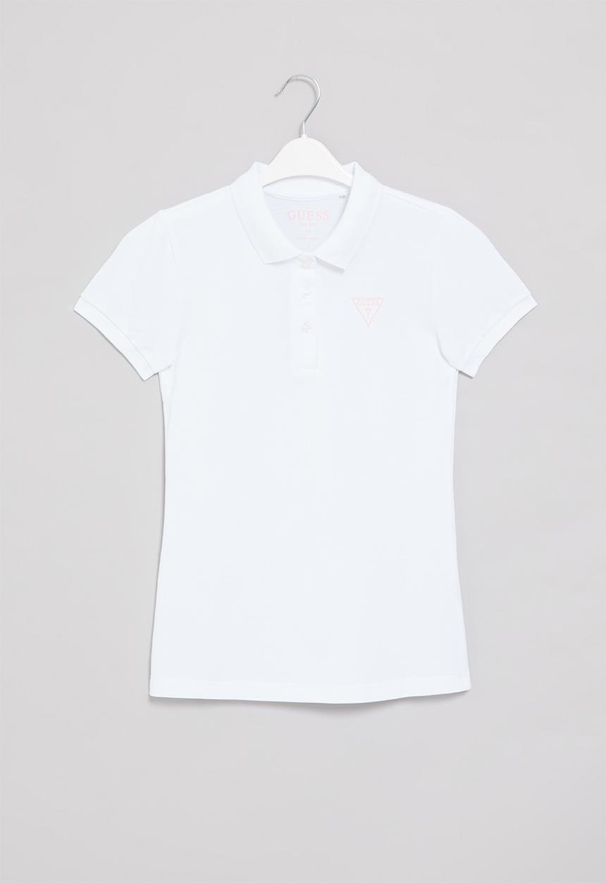 GUESS - Short sleeve classic guess polo - true white