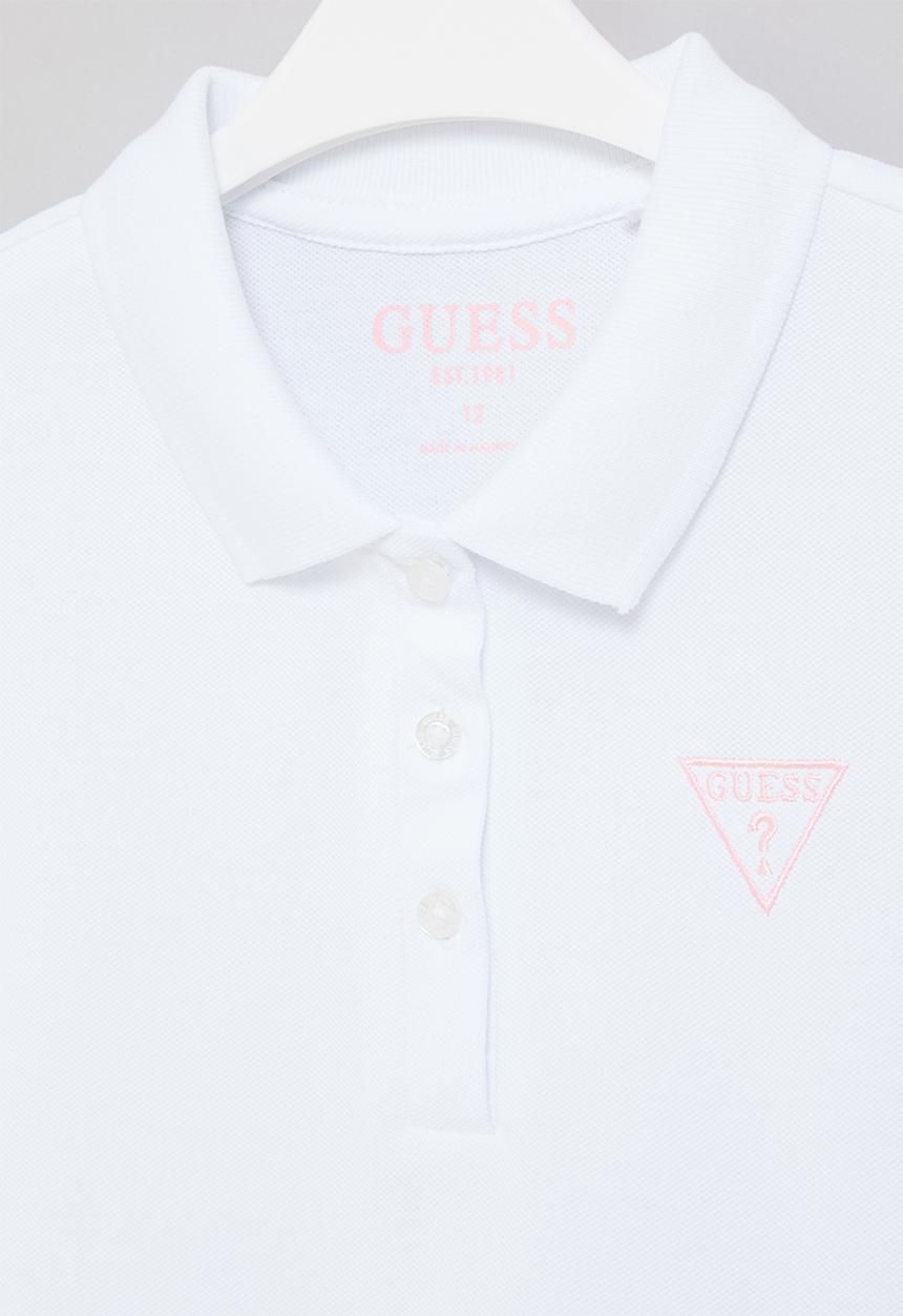 GUESS - Short sleeve classic guess polo - true white