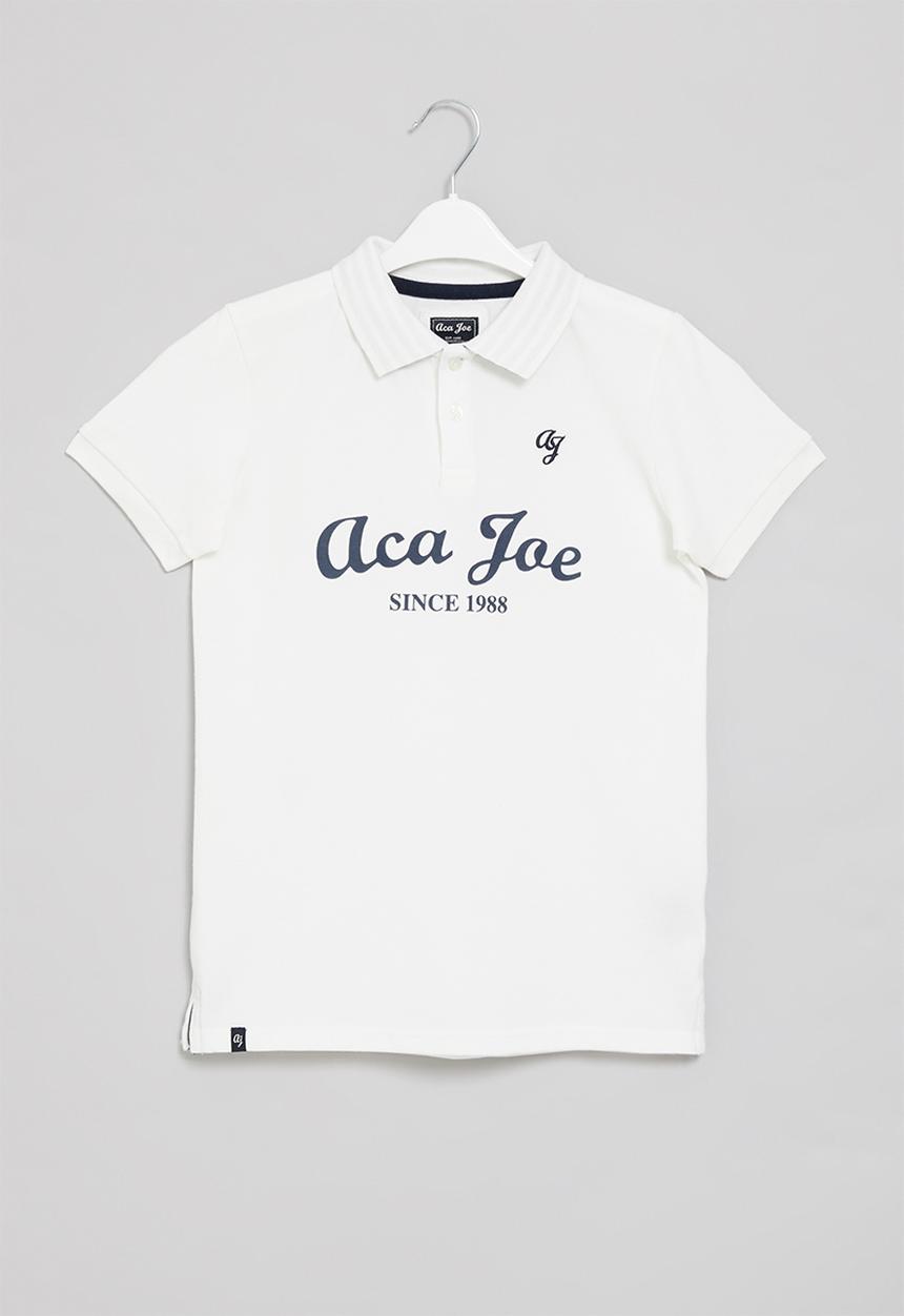 Aca Joe - Boys aca joe flat print golfer - white