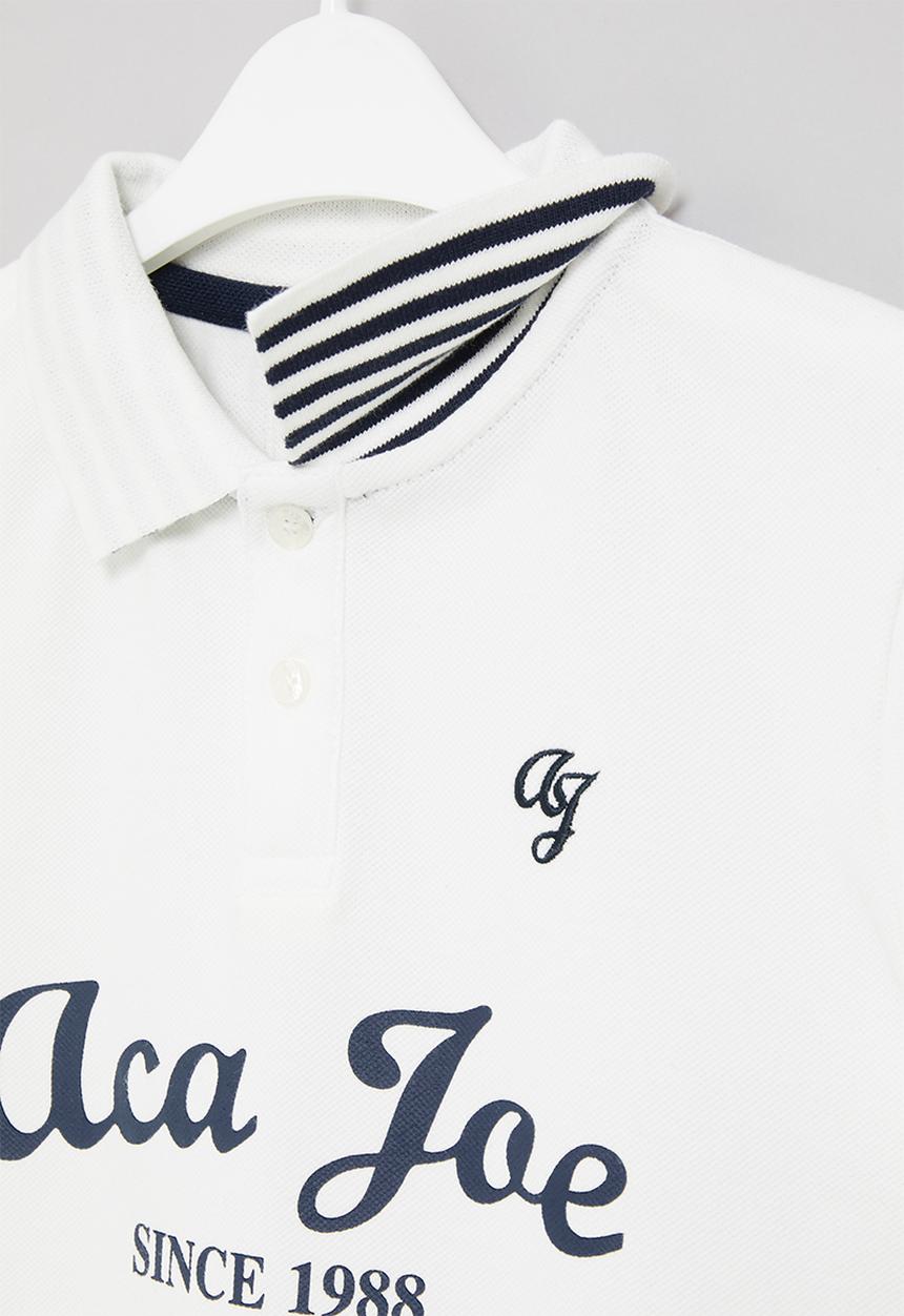 Aca Joe - Boys aca joe flat print golfer - white