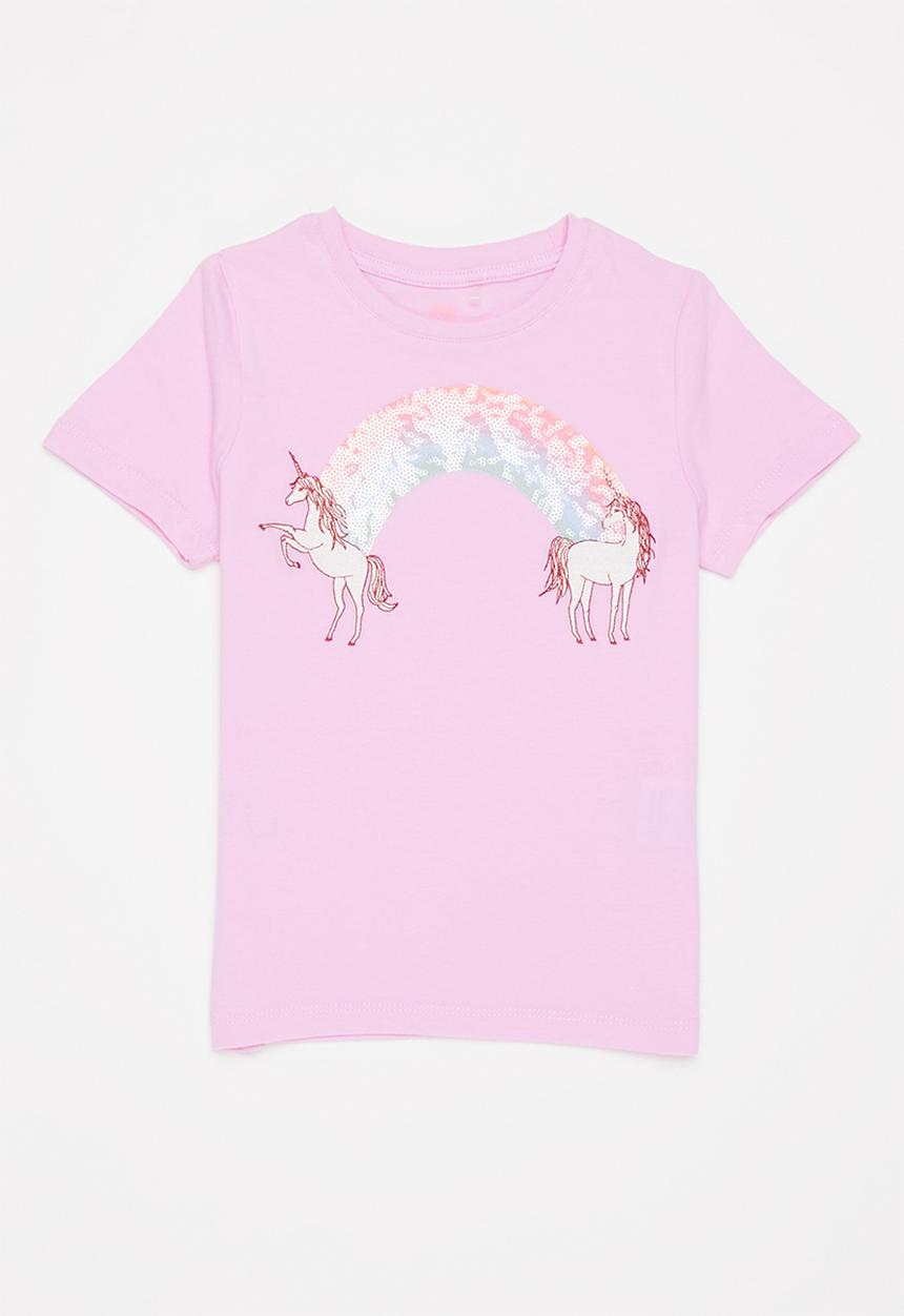Cotton On - Girls multipack stevie short sleeve tee 3 pack - unicorns & rainbows bundle