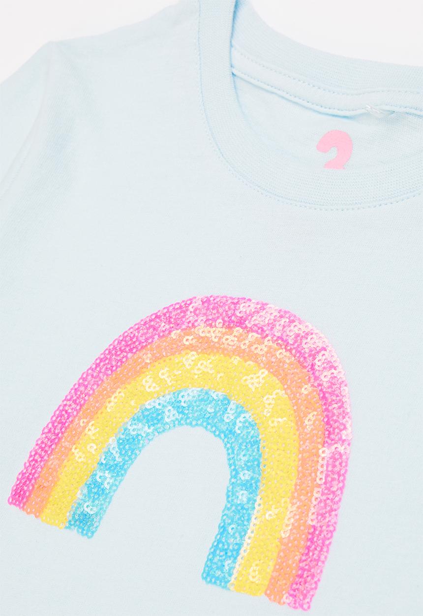 Cotton On - Girls multipack stevie short sleeve tee 3 pack - unicorns & rainbows bundle