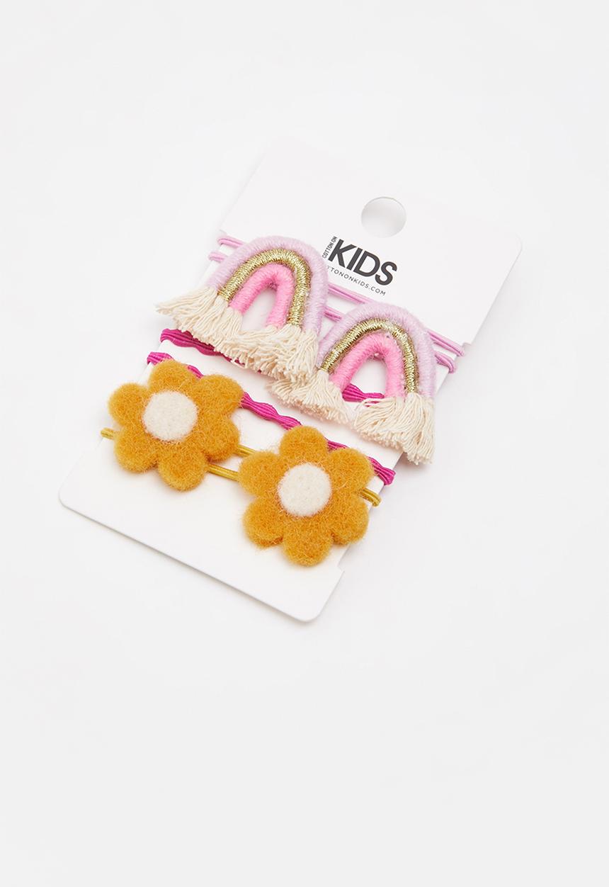 Cotton On - Hannah hair ties - rainbows & daisies