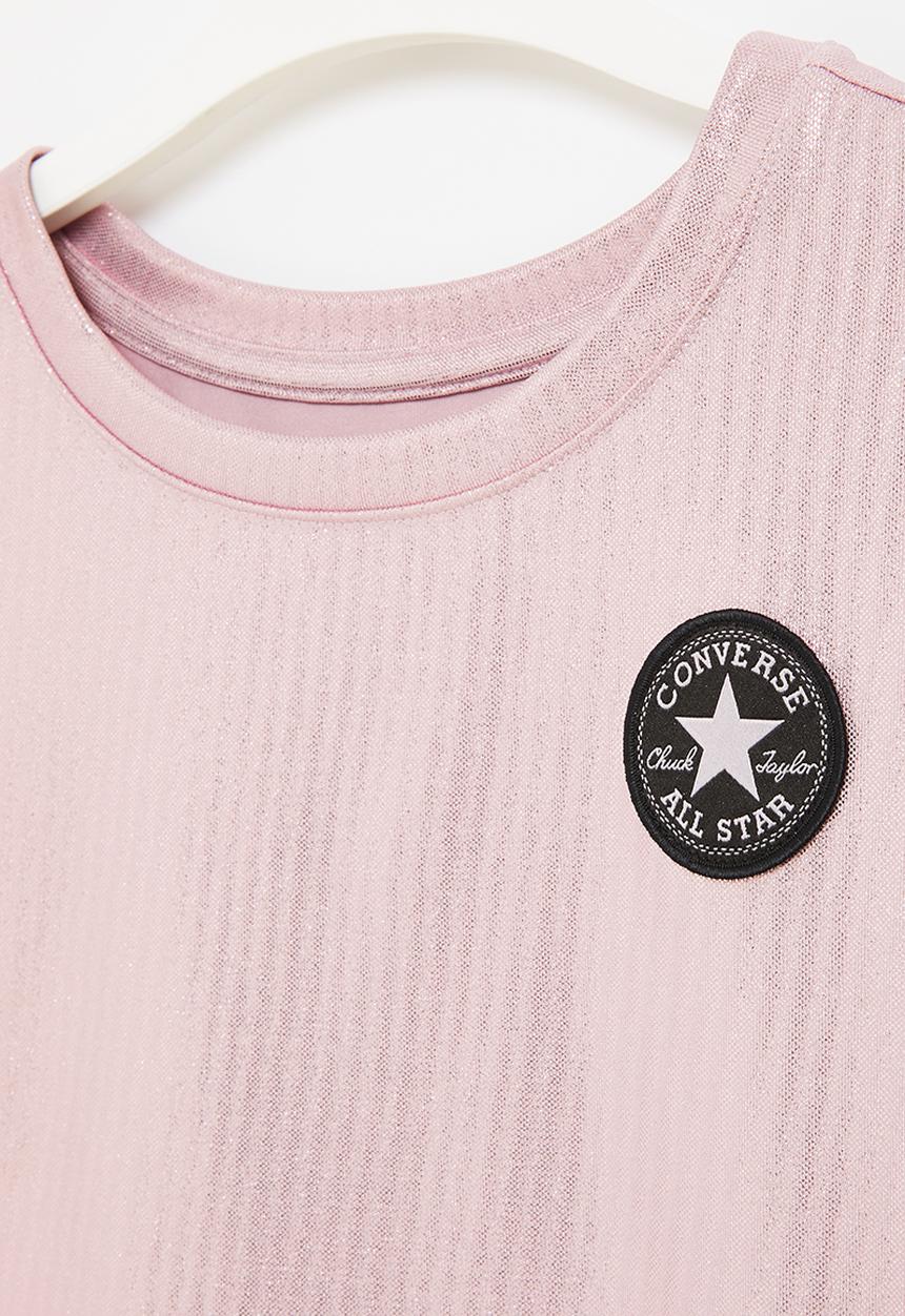 Converse - Cnvg boxy foil knit top - himalayan salt