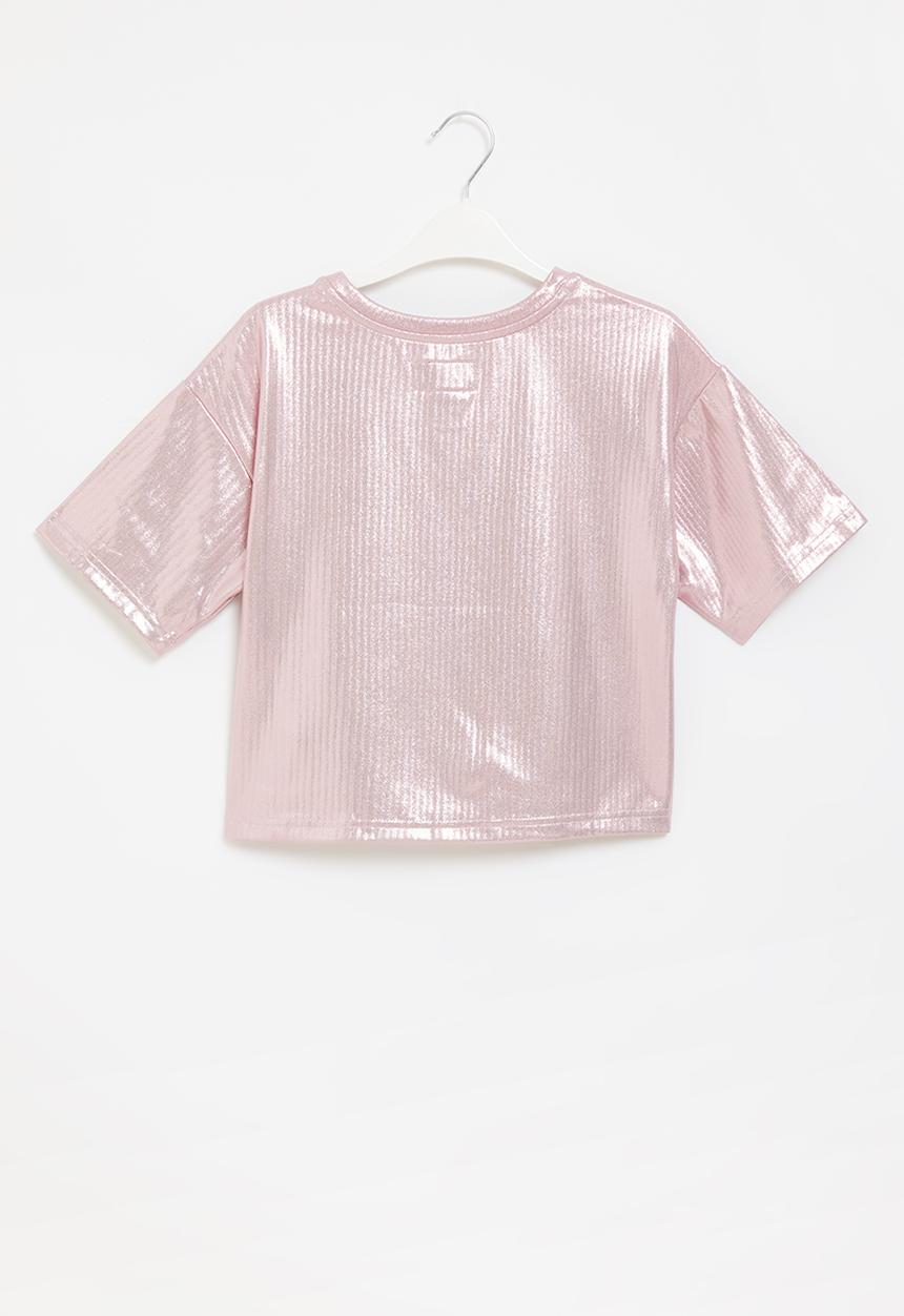 Converse - Cnvg boxy foil knit top - himalayan salt