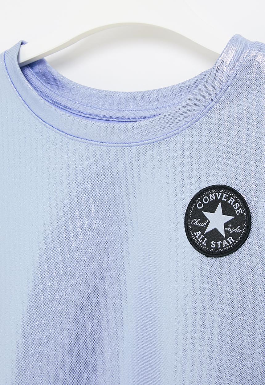 Converse - Cnvg boxy foil knit top - blue heron
