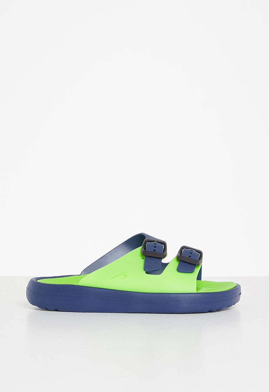 Pop Candy - Boys slip on sandals - blue & green