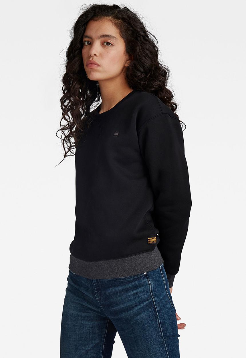 G-STAR - Premium core long sleeve r sweat  - black