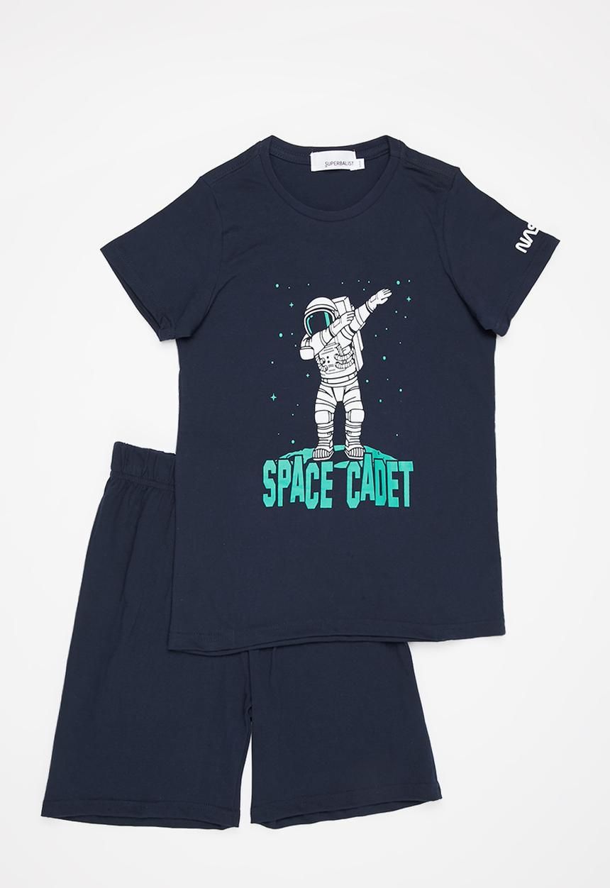 Superbalist - NASA tee & shorts pj set - navy