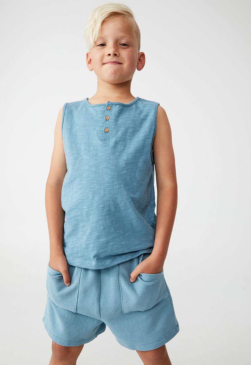 Cotton On - Harley sleeveless pyjama set - teal storm
