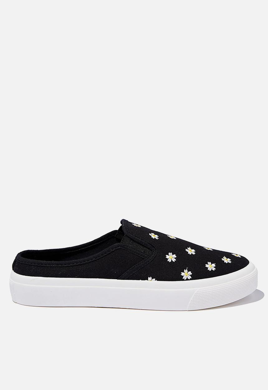 Cotton On - Milly slip on mule - black daisy