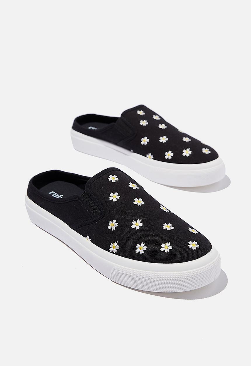Cotton On - Milly slip on mule - black daisy