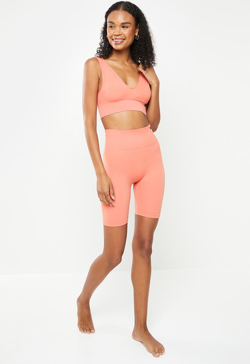 KANGOL - Ribbed longline crop - himalayan bronze
