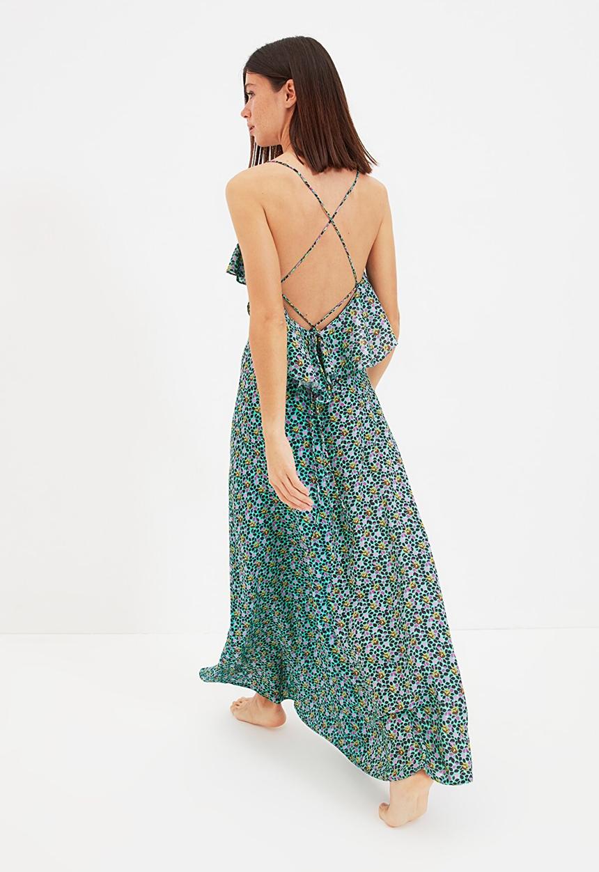 Trendyol - Floral patterned ruffle beach dress - multi 