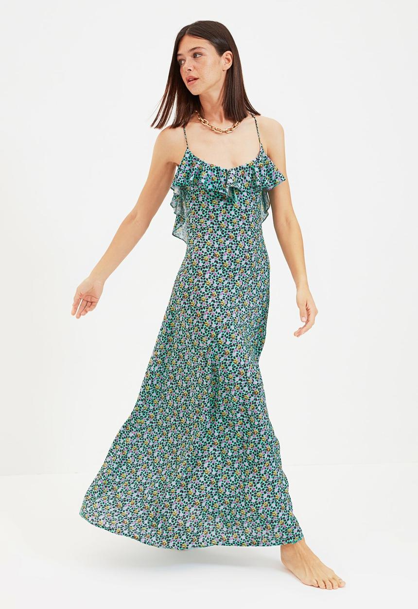Trendyol - Floral patterned ruffle beach dress - multi 