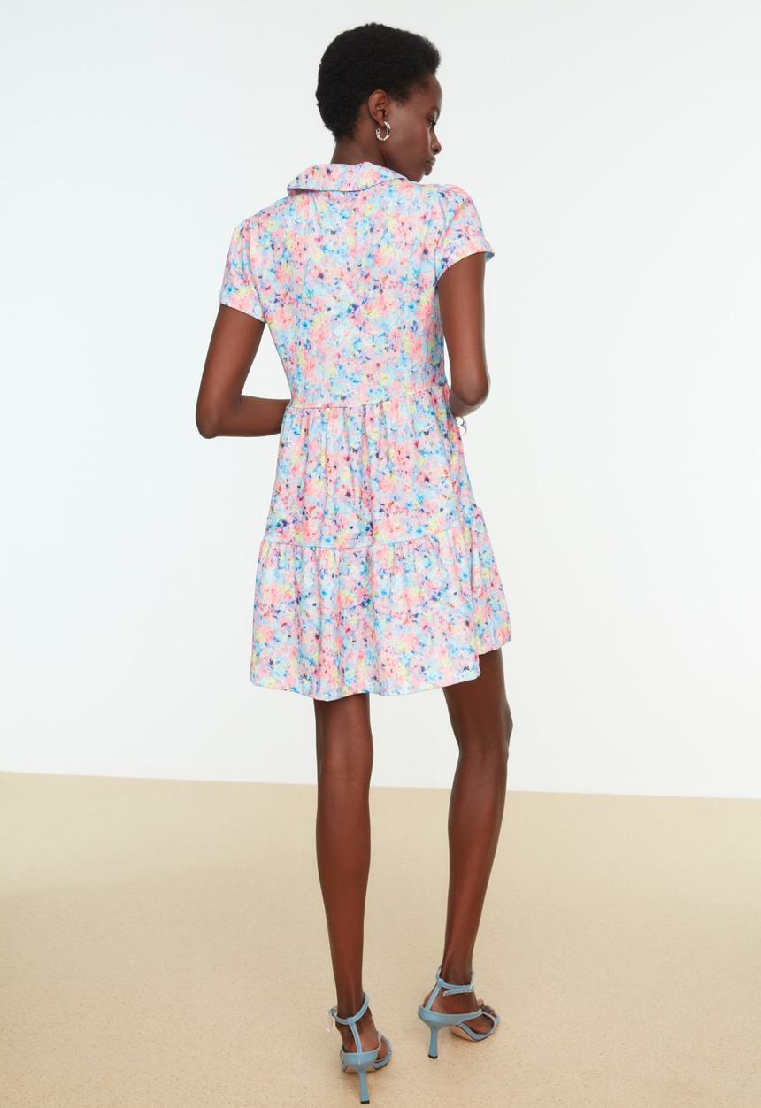 Trendyol - Floral knit dress - pink