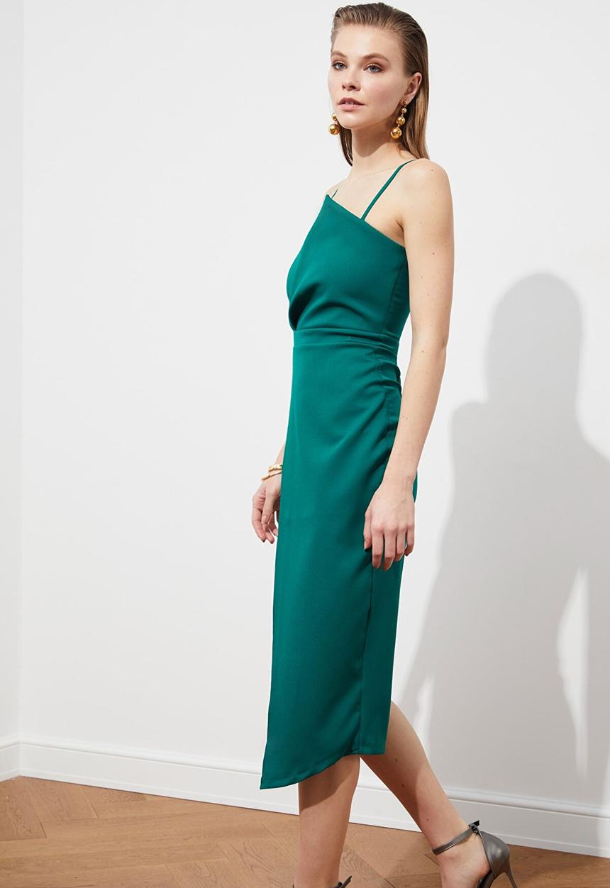 Trendyol - Collar detailed dress - emerald green
